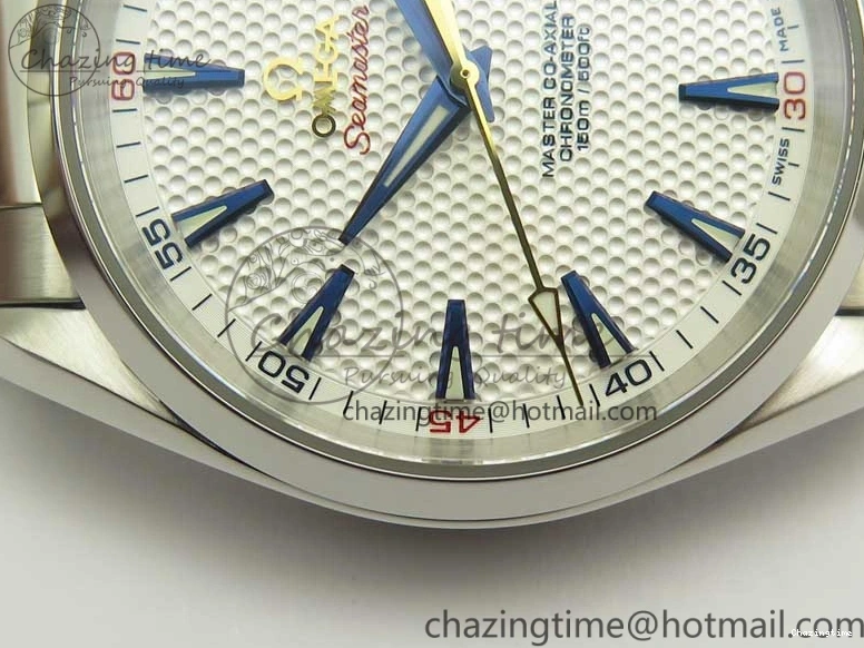 0121 Bright Aqua Terra Master Ryder Cup Edition VSF 1:1 Best Edition White Textured Dial on SS Bracelet A8500 Super Clone 8018